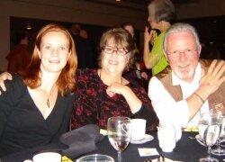 With Fleur and Peter at the banquet