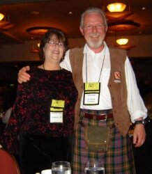 Peter May (The Fourth Sacrifice) in full-kilt.