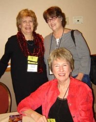 With Gay Totl Kinman (Wolf Castle) and Maggie Sefton (A Deadly Yarn)